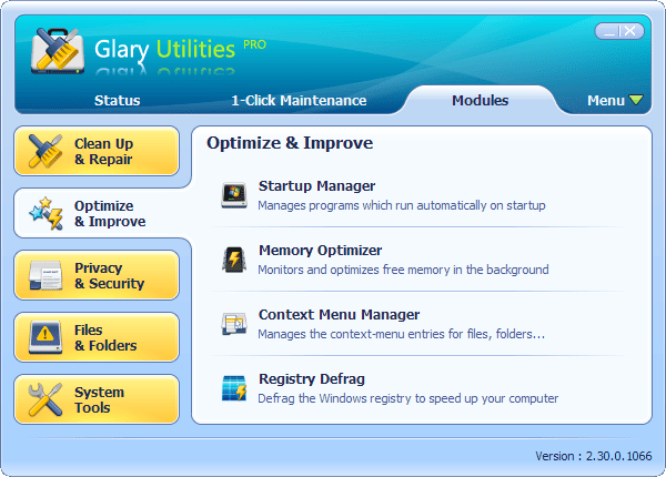 Glary Utilities Keys