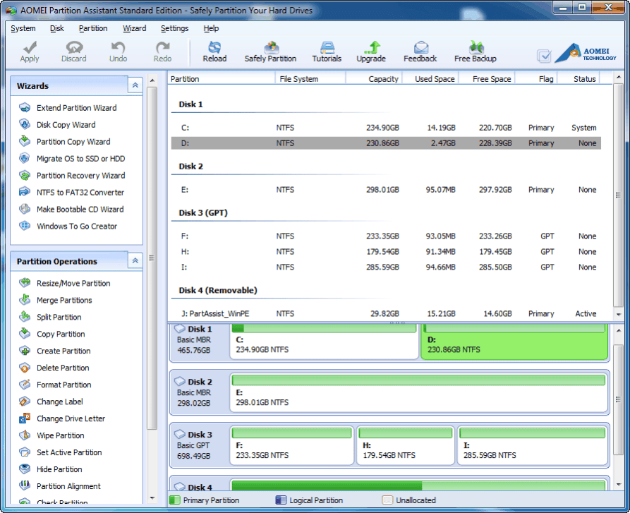 AOMEI Partition Assistant Descargar Gratis